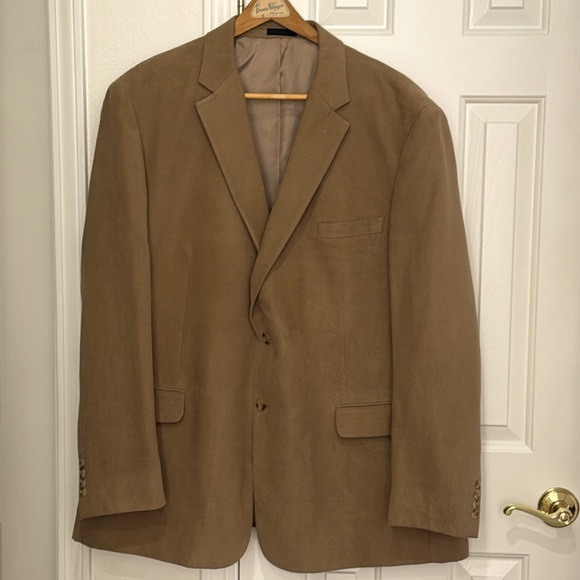 NWOT-Andrew Fezza “Baxter” Tan Blazer. Single Breasted. Tan/Camel. Size 54 R.
